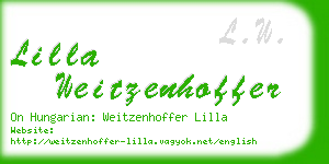 lilla weitzenhoffer business card